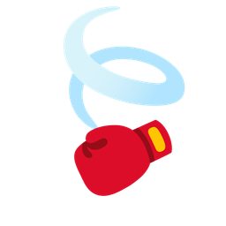 leaf fluttering in wind and boxing glove