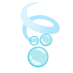 leaf fluttering in wind and bubbles