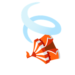 leaf fluttering in wind and circus tent