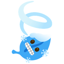 leaf fluttering in wind and cold face