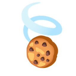 leaf fluttering in wind and cookie