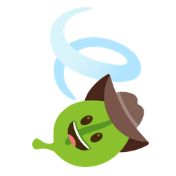 leaf fluttering in wind and cowboy hat face