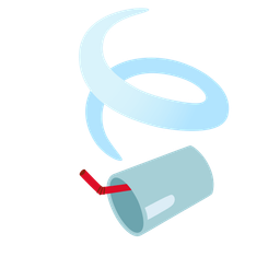 leaf fluttering in wind and cup with straw