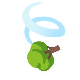 leaf fluttering in wind and deciduous tree