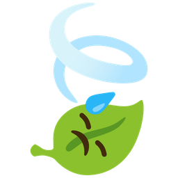 leaf fluttering in wind and downcast face with sweat