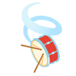 leaf fluttering in wind and drum