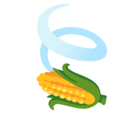 leaf fluttering in wind and ear of corn