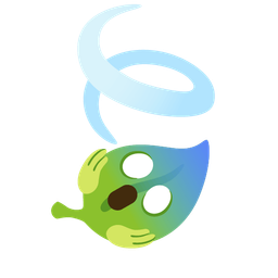 leaf fluttering in wind and face screaming in fear