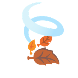 leaf fluttering in wind and fallen leaf