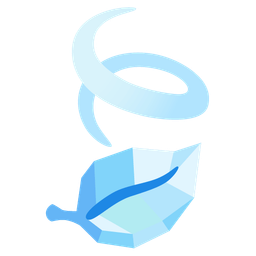 leaf fluttering in wind and gem stone