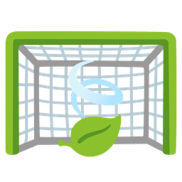 leaf fluttering in wind and goal net