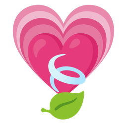 leaf fluttering in wind and growing heart