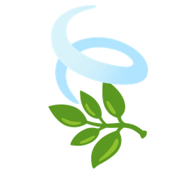 leaf fluttering in wind and herb