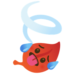 leaf fluttering in wind and hot face