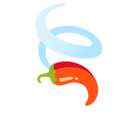 leaf fluttering in wind and hot pepper