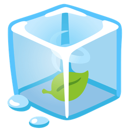 leaf fluttering in wind and ice