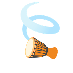 leaf fluttering in wind and long drum