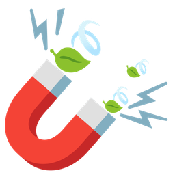 leaf fluttering in wind and magnet