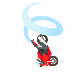 leaf fluttering in wind and motorcycle