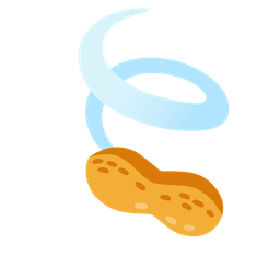 leaf fluttering in wind and peanuts