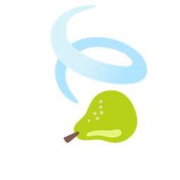 leaf fluttering in wind and pear