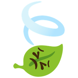 leaf fluttering in wind and persevering face