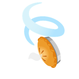 leaf fluttering in wind and pie