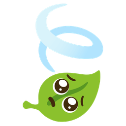 leaf fluttering in wind and pleading face