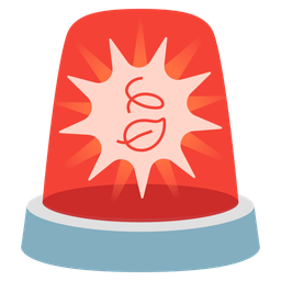 leaf fluttering in wind and police car light