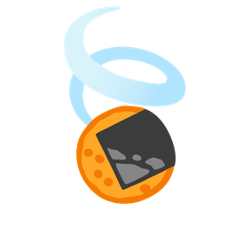 leaf fluttering in wind and rice cracker