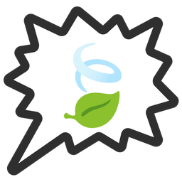 leaf fluttering in wind and right anger bubble