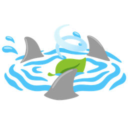 leaf fluttering in wind and shark