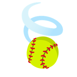 leaf fluttering in wind and softball