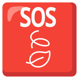 leaf fluttering in wind and SOS button