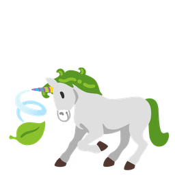 leaf fluttering in wind and unicorn