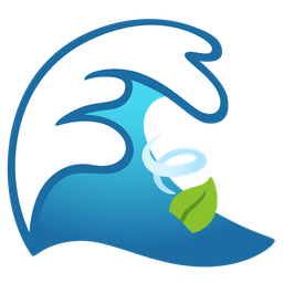 leaf fluttering in wind and water wave