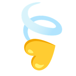 leaf fluttering in wind and yellow heart