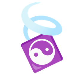 leaf fluttering in wind and yin yang