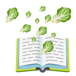 leafy green and books