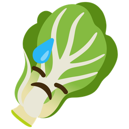 leafy green and downcast face with sweat