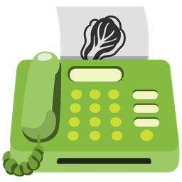 leafy green and fax machine