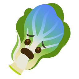 leafy green and fearful face