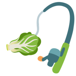 leafy green and fishing pole