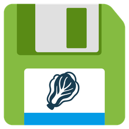 leafy green and floppy disk