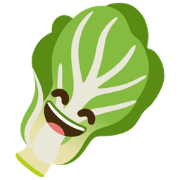 Leafy green and Grinning face with smiling eyes