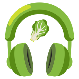 leafy green and headphone