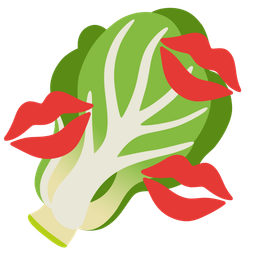 leafy green and kiss mark