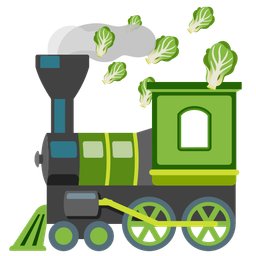 leafy green and locomotive