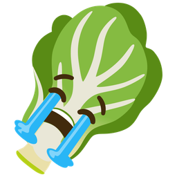 leafy green and loudly crying face