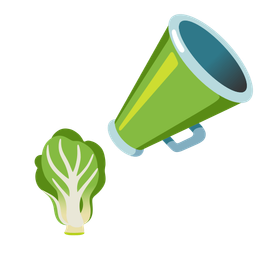 leafy green and megaphone